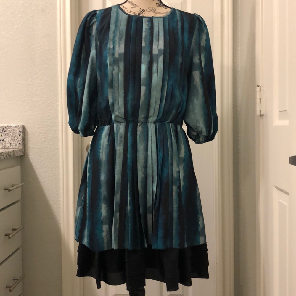 Watercolor Flare Dress